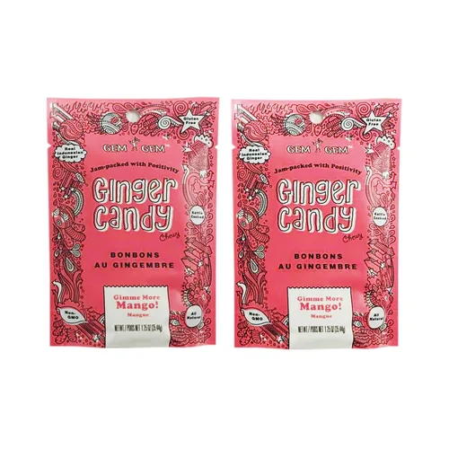 Vista 3 de Gem Gem Caramelo de jengibre masticable totalmente natural, 1.25 oz (paquete de 2) (jengibre)
