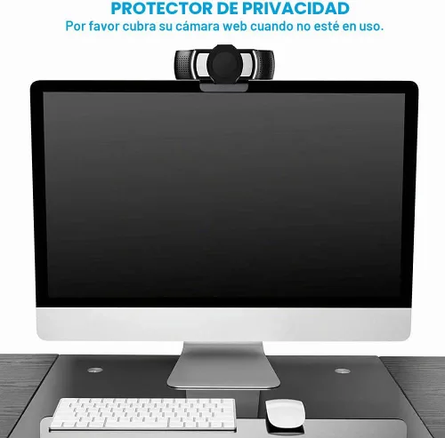Vista 7 de Paquete de 2 fundas universales para cámara web, cubierta de lente de cámara web externa para computadora de escritorio, cubierta de obturador, clip