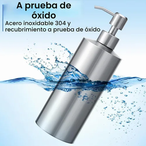 Vista 3 de Dispensador de jabón grande de acero inoxidable de 18.6 oz / 550 ml para cocina (2 unidades)