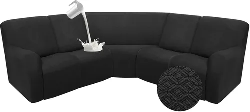 Vista 21 de Fundas impermeables de sofá reclinable modular para sofás reclinables, lavable en forma de L, para perros, fundas elásticas para sofá reclinable