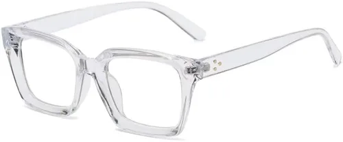 Vista 6 de yuandong Mobro - Lentes retro con bloqueo de luz azul para hombres y mujeres, montura cuadrada gruesa, lentes transparentes sin receta