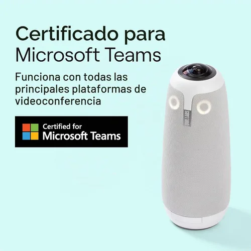 Vista 7 de Meeting Owl 3 Premium Pack: cámara inteligente de videoconferencia HD de 360 grados, micrófono y altavoz