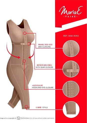Vista 6 de MARIAE 9262 Fajas Colombianas Reductoras Fajas Postoperatorias moldeadoras de cuerpo completo