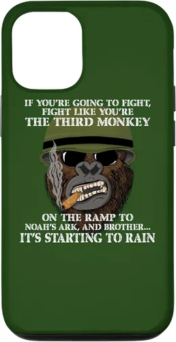 Vista 11 de iPhone 12 mini Fight Like the Third Monkey - Funda divertida de boxeo y meme MMA