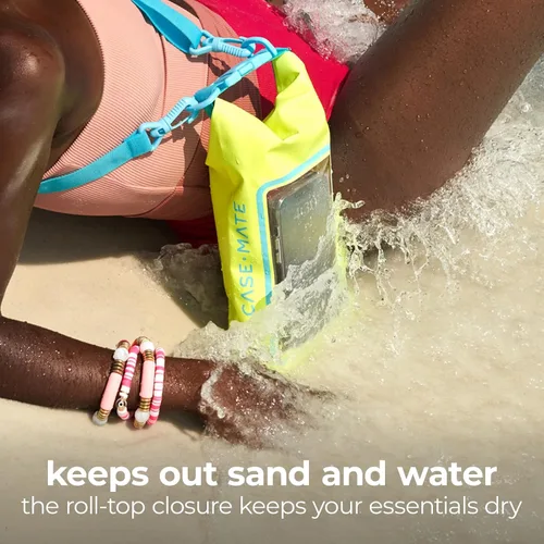 Vista 4 de Case-Mate Citrus Splash Mini IP68 - Bolsa de cubo impermeable con tapa enrollable de 2 litros con bolsa impermeable para natación, kayak