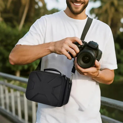 Vista 9 de Bolsa de cámara para fotografía con funda para cámara Canon Eos Rebel T7/R50/R100 Mark II/R50V/R10/R5/R6/R8 Mark IV/SL3 DSLR SLR