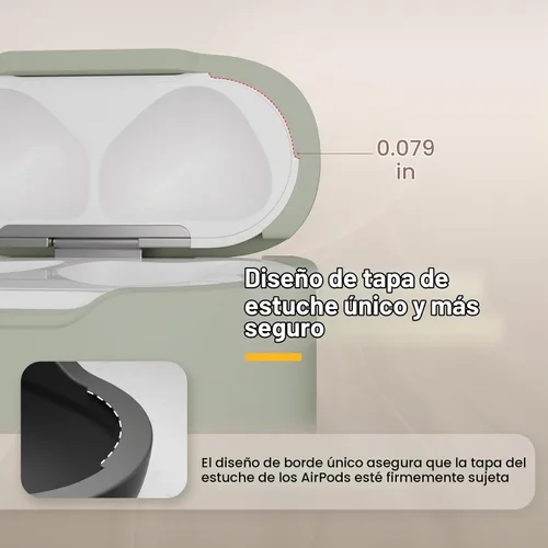 Vista 5 de MAGEASY Skin AirPods Pro 2 - Funda con bloqueo y clip de mosquetón, protección a prueba de golpes de TPU para Apple AirPod Pro de 1ª y 2ª Negro