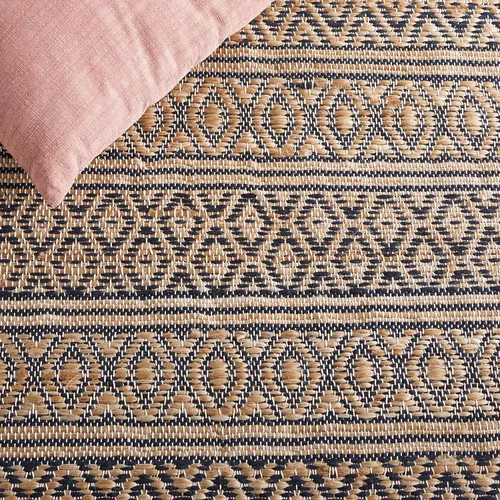 Vista 6 de SAFAVIEH Natural Fiber Collection NF379Z - Alfombra de pasillo de 2 pies 3 pulgadas x 8 pies, color negro y natural, tejido plano, diseño geométrico