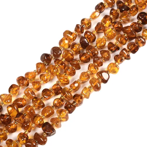Vista 36 de Chips Amber Natural Gemstone Freedom Chips Cuentas sueltas de 0.433-0.472 in para hacer joyas, manualidades, 16 pulgadas
