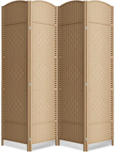 Vista 18 de Divisor de habitación de 4 paneles, pantalla de privacidad plegable de 6 pies, divisor de pared de panel plegable extra ancho con divisor de pared