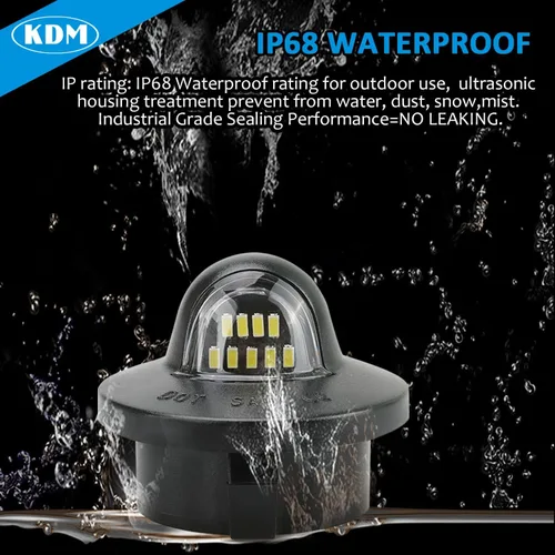 Vista 5 de KDM Luces LED para Placa de Matrícula Compatibles con Ford F-150 F250 F350 F450 F550 Heavy Duty Ranger Explorer Bronco Excursion Expedition, Lámpara