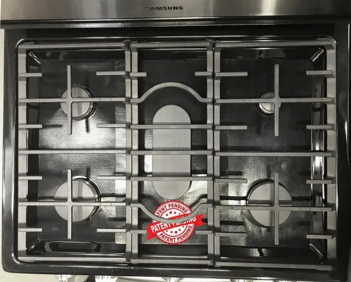 Vista 8 de Protectores de estufa Premium Plus para cocina KitchenAid modelo KSDB900ESS5, corte personalizado, revestimiento de estufa fácil de limpiar
