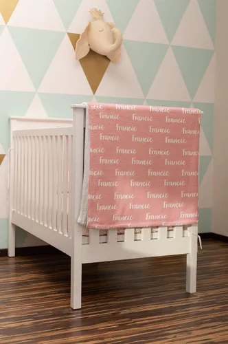 Vista 3 de Manta con nombre personalizada para bebé, niño, niña y niños. Manta con nombre personalizado del nombre del bebé. Manta con nombre personalizada