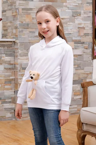 Vista 3 de GORLYA Sudadera con estampado gráfico de dibujos animados para niñas de 4 a 14 años