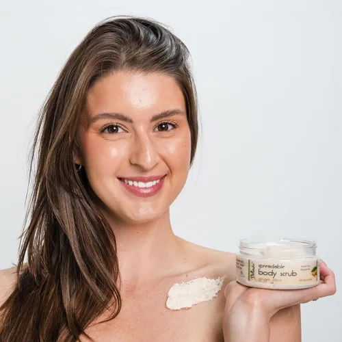 Vista 2 de Deluvia - Exfoliante corporal hidratante con aceites esenciales de jengibre y cítricos y minerales del mar muerto, paquete de 2