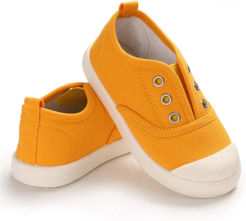 Vista 4 de E-FAK Toddler Shoes Boys Girls Canvas Sneaker Slip-On Kids Shoes Light Weight Fashion Casual Running Shoes(ToddleLittle KidsBaby)