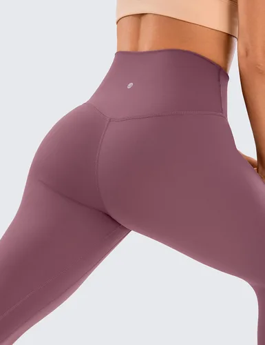 Vista 3 de CRZ YOGA Womens Brushed Naked Feeling Workout Capri Leggings 21"- High Waisted Gym Compression Tummy Control