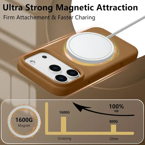 Vista 142 de Funda magnética de silicona para iPhone 13 Pro, color blanco antiguo [Compatible con Magsafe] [Forro de microfibra suave antiarañazos], funda