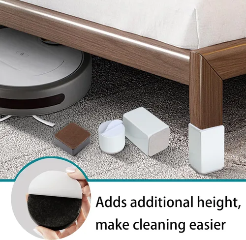Vista 3 de Elevador de muebles autoadhesivo de 0.65 pulgadas, almohadillas suaves para patas de muebles, mesa de cama redonda, elevador de cama, añade 0.65