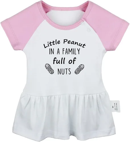 Vista 4 de 2PCS, Little Peanut Pregnancy Announcement & I'll Have Your Finest House White Funny Dresses Infant Baby Girls Princess Dress