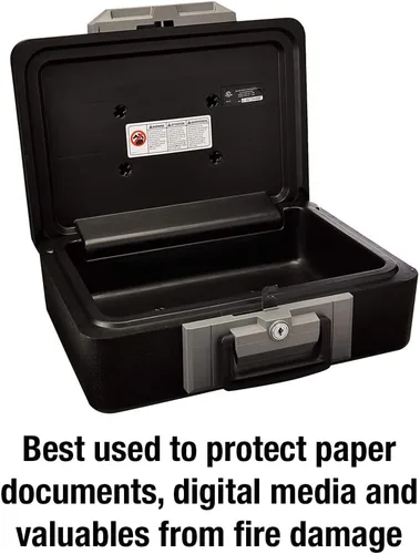 Vista 3 de SentrySafe Caja de seguridad ignífuga con cerradura de llave, caja fuerte para el pecho y carpetas Pendaflex de dos tonos de archivos, tamaño carta