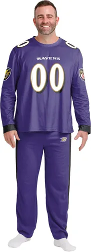Vista 14 de FOCO NFL mens Nfl Team Logo Gameday Ready Jersey Pajama Set