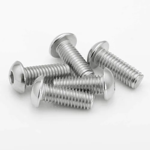 Vista 3 de Tornillos M3 10 mm, Tornillo y perno de cabeza de botón de casquillo de enchufe M3-0.5x10mm, pernos de acero inoxidable, accionamiento hexagonal