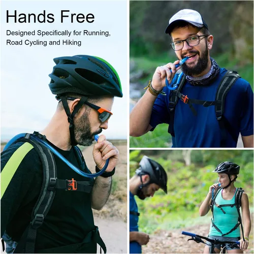 Vista 7 de G4Free Mochila de hidratación aislada con vejiga libre de BPA de 2L para correr al aire libre, senderismo, ciclismo, camping