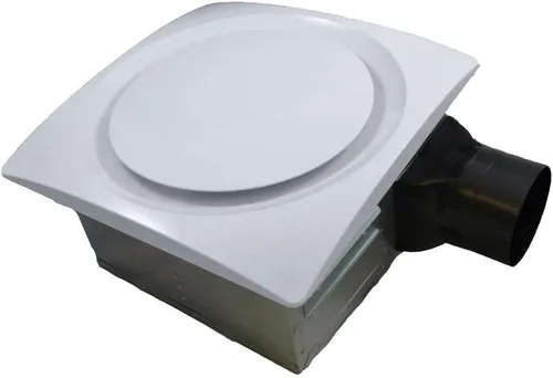 Vista 2 de Aero Pure AP90-S G6 W Slim Fit Super Quiet 90 CFM Ventilador de ventilación de baño con rejilla blanca