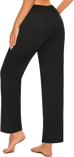 Vista 2 de Devirld Pijama largo casual de yoga para mujer, pantalones de descanso con cordón