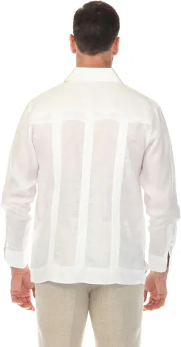 Vista 5 de Mojito - Camisa de manga larga para hombre, 100% lino irlandés