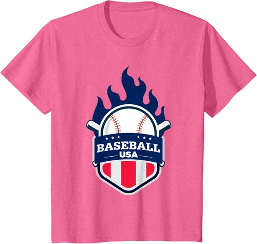 Vista 55 de Baseball USA Support the Team Shirt - Camiseta con la bandera de Estados Unidos, Blanco, S
