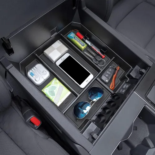 Vista 6 de JDMCAR Organizador de consola central compatible con accesorios Toyota Tundra 2022-2025 2026 y reposabrazos Toyota Sequoia 2023-2026, caja