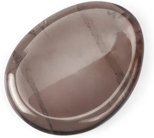 Vista 8 de Artistone Cristal de amatista para el pulgar, cristales curativos tallados, piedras de palma de bolsillo para ansiedad, alivio del estrés, meditación