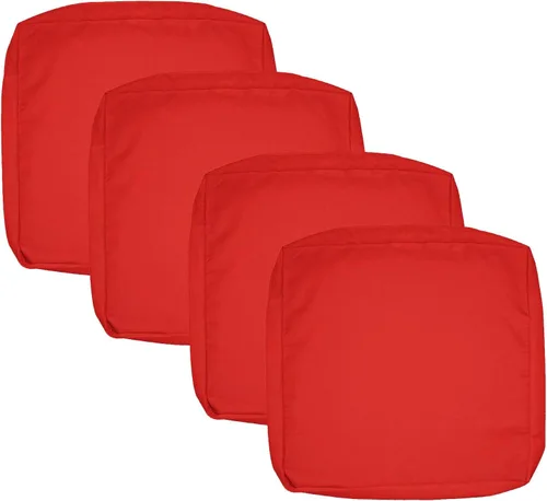 Vista 29 de FLYMEI Fundas de cojín para patio de 22 x 20 x 4, color rojo, 1 paquete