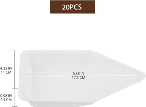 Vista 8 de Paquete de 10 botes de pesaje, bandejas de pesaje desechables antiestáticas para báscula, platos hexagonales de pesaje de laboratorio fáciles
