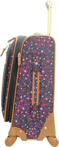 Vista 3 de Steve Madden Designer Luggage Collection - Maleta ligera y expandible para hombres y mujeres, bolsa de transporte duradera de 20 pulgadas con ruedas