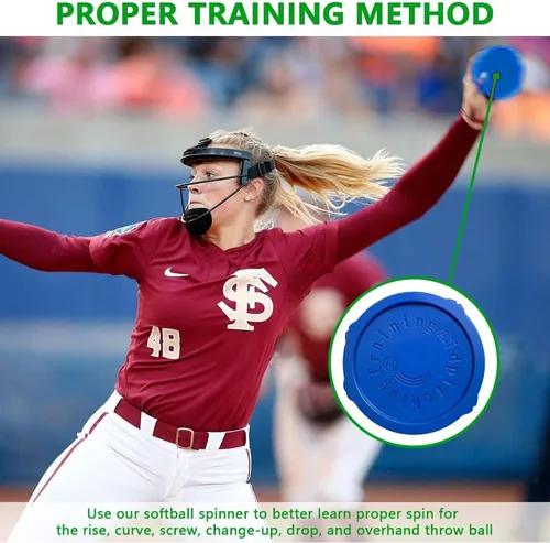 Vista 6 de Mogseek Softball Spinner Fastpitch, 12Inches Softball Training Equipment for Pitcher Overhand Thrower Training Aid Equipment for Sports Practice