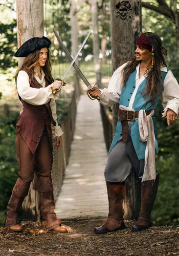 Vista 7 de Disfraz de Piratas del Caribe de Disney de Elizabeth Swann
