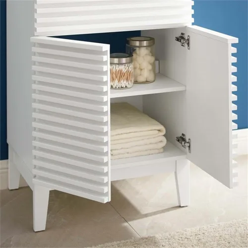 Vista 155 de Modway Render 23.5" tocador de baño en nogal (lavabo no incluido)