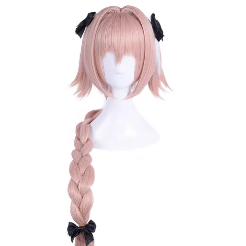 Vista 4 de Suncos - Peluca de pelo sintético para cosplay alta temperatura color rosa Talla regular