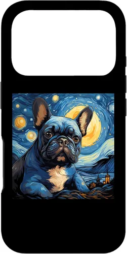 Vista 30 de Van Gogh Dog French Bulldog Case for iPhone 16