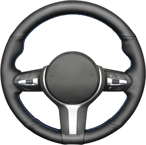 Vista 30 de MEWANT - Funda para volante de automóvil cosida a mano de Athsuede para BMW F87 M2 F80 M3 F82 M4 M5 F12 F13 M6 F85 X2 X5 M F86 X6 M F33 F30 M