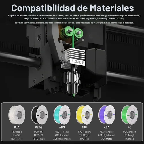 Vista 6 de Hotend integrado a prueba de fugas de 0.01 in X2D/P2S/H2D/H2S/H2C/A1/A1 Con boquilla de acero endurecido, extremo caliente de extrusora de alta 2PCS