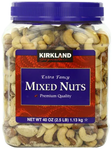 Vista 2 de Kirkland Signature Extra Fancy - Frasco mixto de frutos secos sin sal de 2 – 2.5 libras