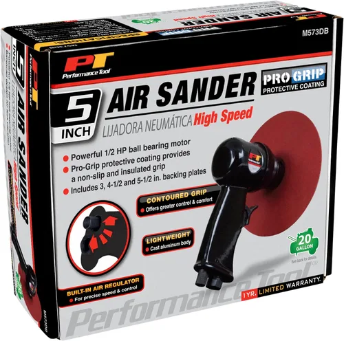 Vista 5 de Performance Tool M573DB Lijadora de alta velocidad de aire de 5 pulgadas
