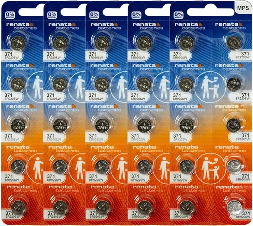 Vista 7 de Renata 371 SR920SW Baterías – 1.55 V Óxido de Plata 371 Batería de reloj (2 unidades)