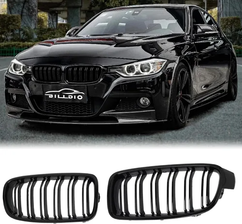 Vista 31 de Parrilla G20 - Parrilla de Riñón Negra Compatible con Serie 3 G20 316i/318i/320i/328i/330i/335i/340i de 2019-2022 Negro Brillante Diamante