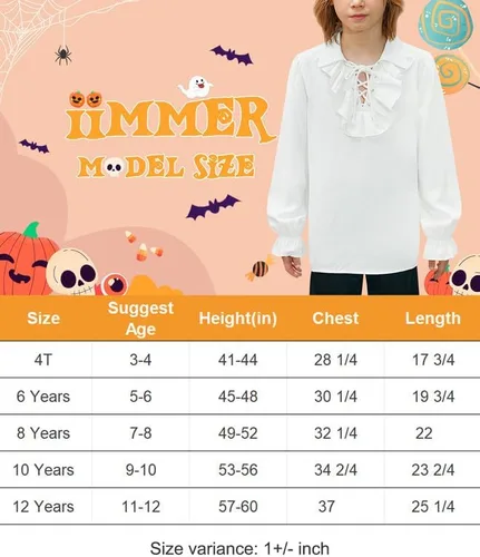 Vista 7 de Halloween - Ropa de pirata medieval para niños, camisa renacentista de jacobita escocesa Ghillie para niños de 4 a 12 años