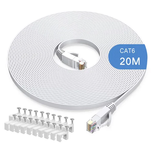 Vista 11 de Cable Ethernet Cat6 de 4.9 ft, cables largos de Internet de alta velocidad, diseño plano de 1 Gbps para UTP de 250 Mhz/s para consola, PS3, PS4